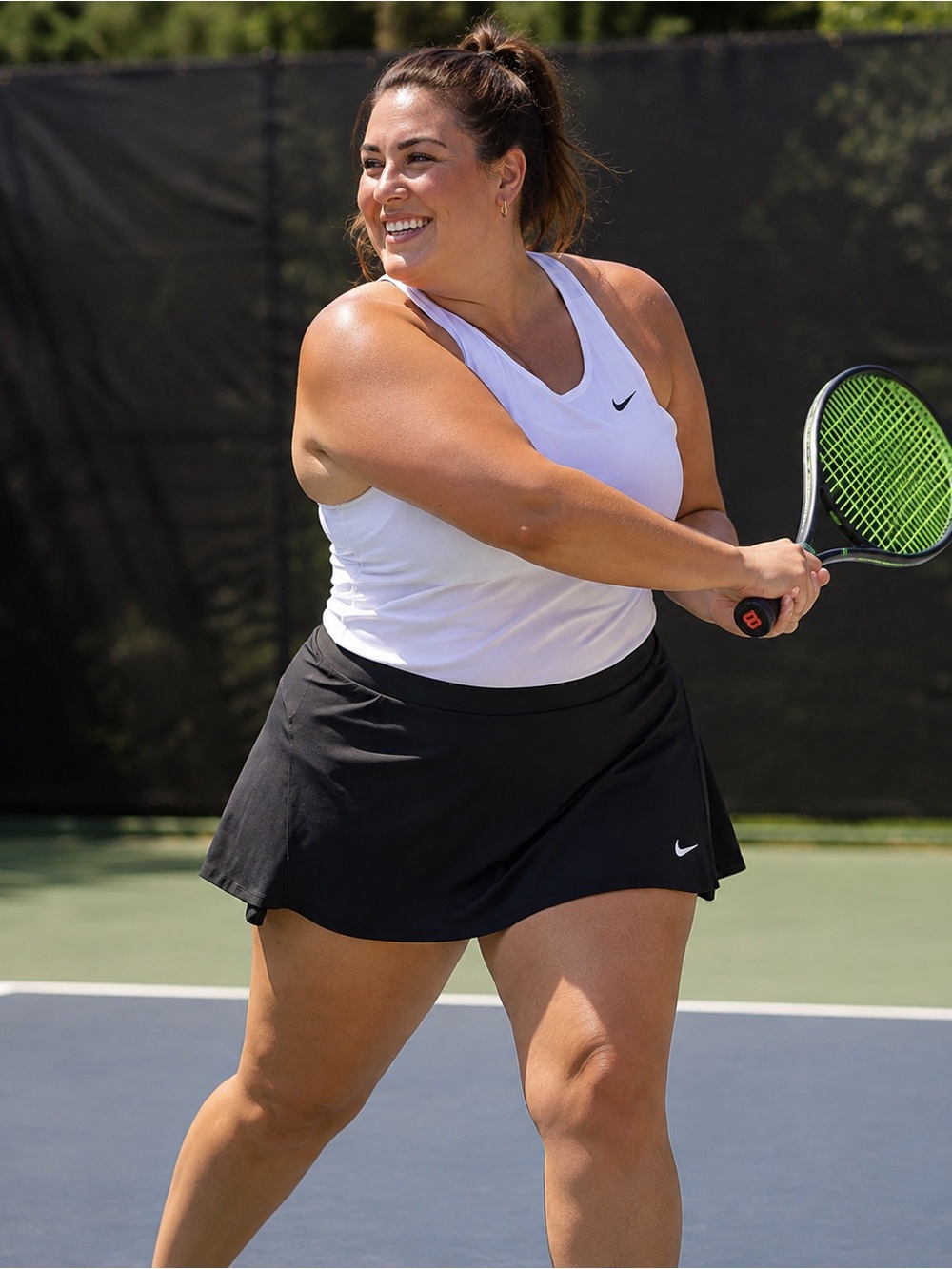 Nike Black Women’s Tennis Skort with White Swoosh